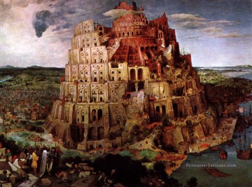  Renaissance Tableau - La Tour de Babel flamand Renaissance paysan Pieter Bruegel l’Ancien